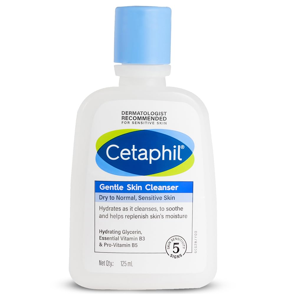 Cetaphil Paraben, Sulphate-Free Gentle Skin Hydrating Face Wash Cleanser with Niacinamide, Vitamin B5 for Dry to Normal, Sensitive Skin - 125 ml 1 Cetaphil Paraben, Sulphate-Free Gentle Skin Hydrating Face Wash Cleanser with Niacinamide, Vitamin B5 for Dry to Normal, Sensitive Skin - 125 ml