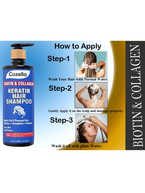 COZELLA Set of Biotin & Collagen Keratin Hair Shampoo+Conditioner+Serum 2 COZELLA Set of Biotin & Collagen Keratin Hair Shampoo+Conditioner+Serum
