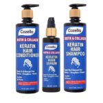 COZELLA Set of Biotin & Collagen Keratin Hair Shampoo+Conditioner+Serum