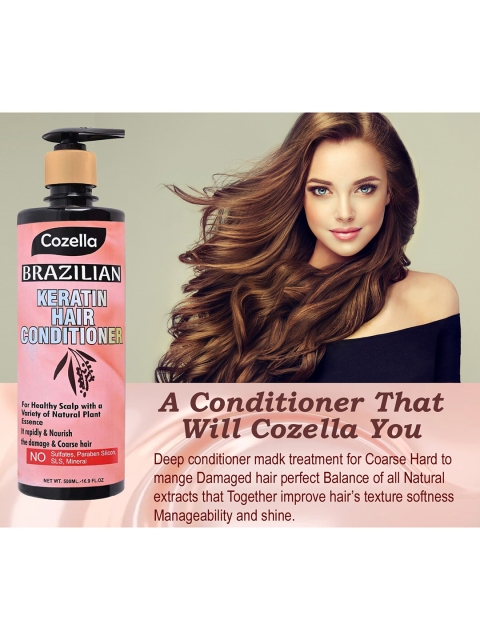 COZELLA Set of Brazilian Keratin Hair Shampoo + Conditioner + Serum 2 COZELLA Set of Brazilian Keratin Hair Shampoo + Conditioner + Serum