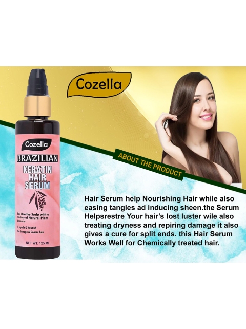 COZELLA Set of Brazilian Keratin Hair Shampoo + Conditioner + Serum 3 COZELLA Set of Brazilian Keratin Hair Shampoo + Conditioner + Serum