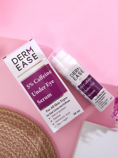 DERMEASE 5% Caffeine Under Eye Serum with Peptide for Dark Circles & Puffiness - 30 ml