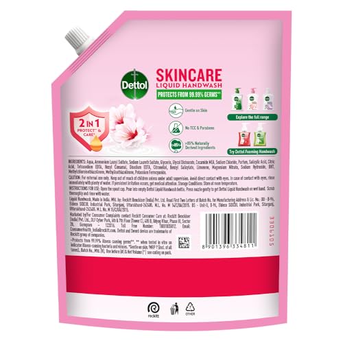 Dettol Liquid Handwash Refill – Skincare Hand Wash- 1350ml | pH Balanced | 10x Better Germ Protection 2 Dettol Liquid Handwash Refill – Skincare Hand Wash- 1350ml | pH Balanced | 10x Better Germ Protection