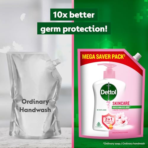 Dettol Liquid Handwash Refill – Skincare Hand Wash- 1350ml | pH Balanced | 10x Better Germ Protection 4 Dettol Liquid Handwash Refill – Skincare Hand Wash- 1350ml | pH Balanced | 10x Better Germ Protection