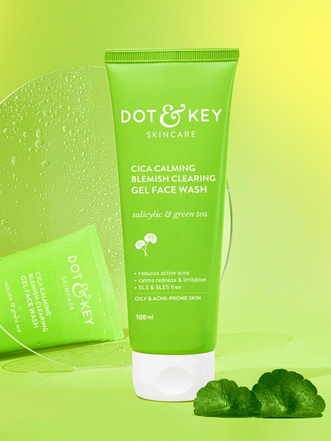 DOT & KEY Cica Anti-Acne Facewash with 2% Salicylic & Green Tea- Cleanses Pores - 100ml