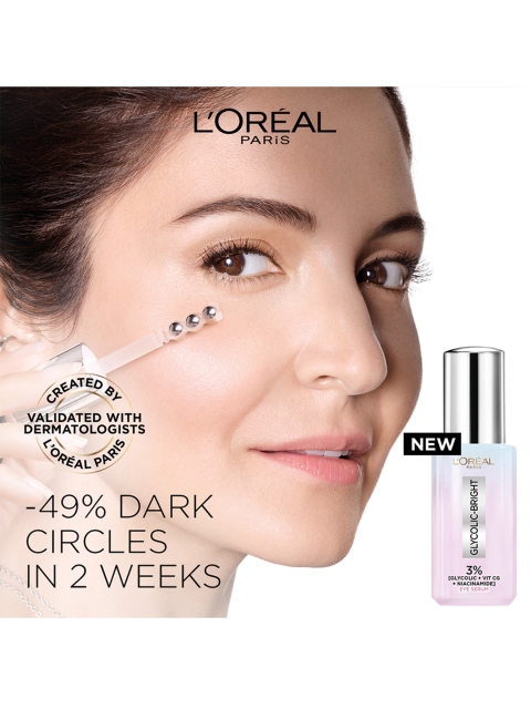 LOreal Paris Glycolic Bright Dark Circle Eye Serum with Glycolic, Niacinamide & Vitamin CG 2 LOreal Paris Glycolic Bright Dark Circle Eye Serum with Glycolic, Niacinamide & Vitamin CG