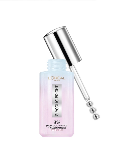 LOreal Paris Glycolic Bright Dark Circle Eye Serum with Glycolic, Niacinamide & Vitamin CG