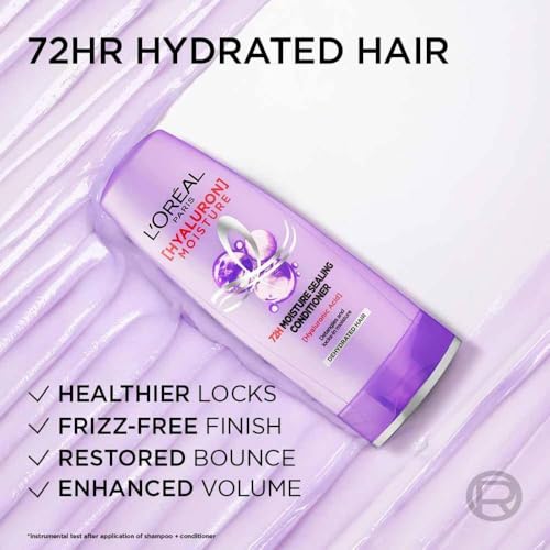 L'Oreal Paris Hyaluron Moisture 72H Moisture Sealing Conditioner powered by Hyaluronic Acid For Dry Hair, Makes Hair Frizz-free, Bouncy and Hydrated for 72 Hours, For All Hair... 5 L'Oreal Paris Hyaluron Moisture 72H Moisture Sealing Conditioner powered by Hyaluronic Acid For Dry Hair, Makes Hair Frizz-free, Bouncy and Hydrated for 72 Hours, For All Hair...
