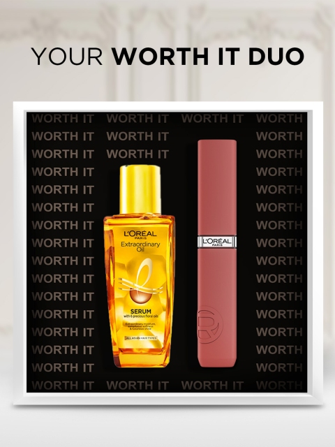 LOreal Paris You're Worth it Gift Box - Liquid Lipstick and Hair Serum 2 LOreal Paris You're Worth it Gift Box - Liquid Lipstick and Hair Serum