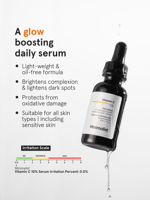 Minimalist Vitamin C 10% Face Serum for Glowing Skin 30 ml 3 Minimalist Vitamin C 10% Face Serum for Glowing Skin 30 ml
