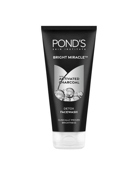 Ponds Bright Miracle Detox Facewash with 10X Power of Charcoal, 200gm