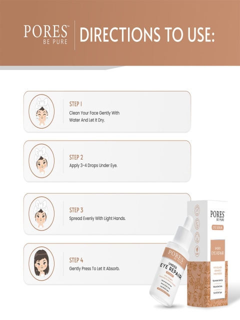PORES Be Pure Under Eye Repair Collagen Eye Serum with Ceramides & Wheat Protein - 30ml 6 PORES Be Pure Under Eye Repair Collagen Eye Serum with Ceramides & Wheat Protein - 30ml