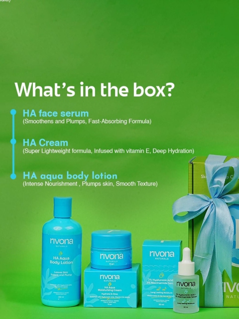Rivona Naturals Set Of 3 HA Aqua Body Lotion With Moisturizing Cream & Serum 6 Rivona Naturals Set Of 3 HA Aqua Body Lotion With Moisturizing Cream & Serum