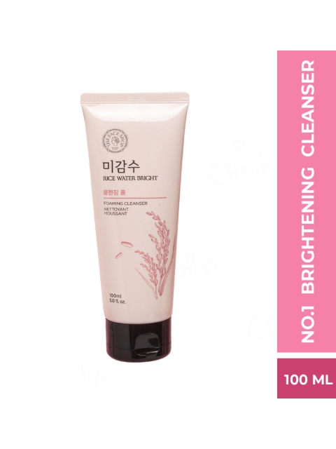 The Face Shop Rice Water Bright Foaming Cleanser Face Wash For Glowing Skin - 100ml