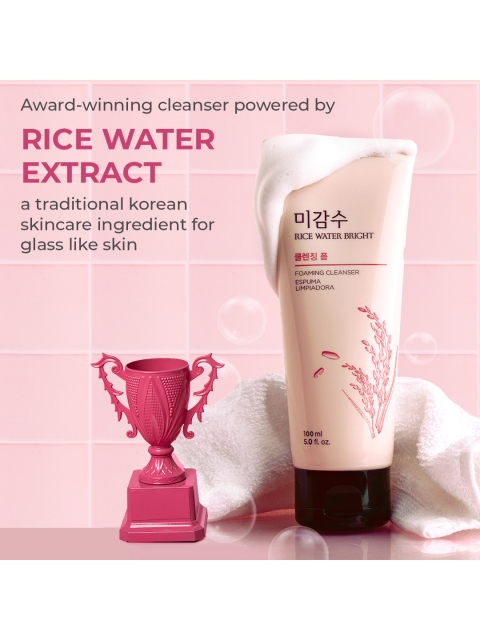 The Face Shop Rice Water Bright Foaming Cleanser Face Wash For Glowing Skin - 100ml 2 The Face Shop Rice Water Bright Foaming Cleanser Face Wash For Glowing Skin - 100ml