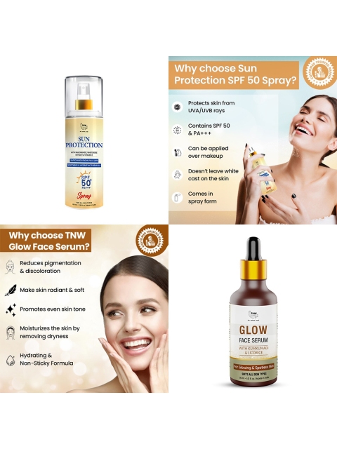 TNW the natural wash SPF 50 Spray Sunscreen & Glow Face Serum 3 TNW the natural wash SPF 50 Spray Sunscreen & Glow Face Serum