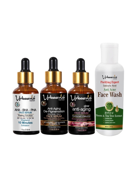 Urbaano Herbal Skin Brightening 3 Face Serum Combo Kit