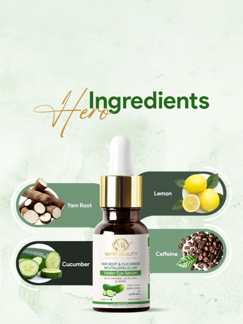 vamp beauty Yam Root & Cucumber Revitalizing Exilir Under Eye Serum - 15 ml 3 vamp beauty Yam Root & Cucumber Revitalizing Exilir Under Eye Serum - 15 ml