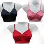 3 Pieces comfortable cotton Semis Bra Genji for Women and Girls
