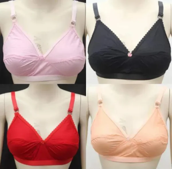 4 Piece Comfortable Cotton Bra Boil Fabrics For Women