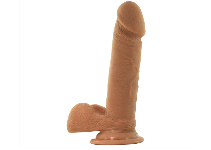 7 Inch ULTRASKYN Perfect D Dildo in Caramel 1 7 Inch ULTRASKYN Perfect D Dildo in Caramel