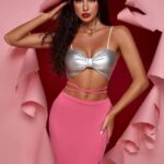 Apperloth A PU Leather Crop Cami Top