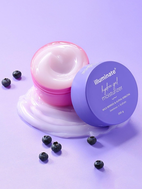 Aqualogica Set Of 2 Illuminate + Hydra Gel Moisturizer, Wild Berries - 200 g Each 2 Aqualogica Set Of 2 Illuminate + Hydra Gel Moisturizer, Wild Berries - 200 g Each