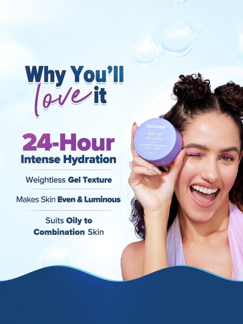 Aqualogica Set Of 2 Illuminate + Hydra Gel Moisturizer, Wild Berries - 200 g Each 5 Aqualogica Set Of 2 Illuminate + Hydra Gel Moisturizer, Wild Berries - 200 g Each