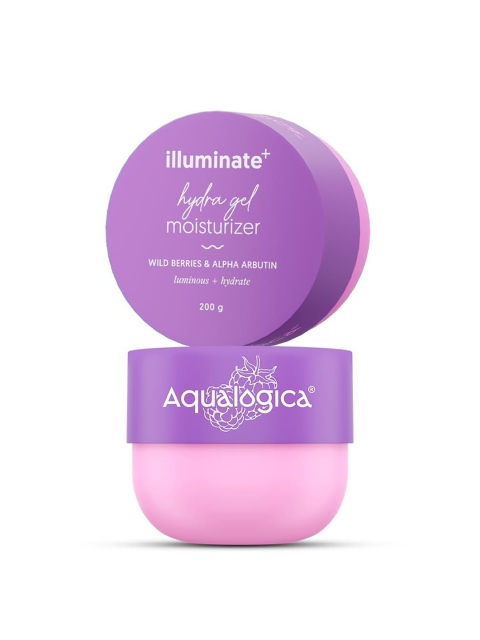 Aqualogica Set Of 2 Illuminate + Hydra Gel Moisturizer, Wild Berries - 200 g Each