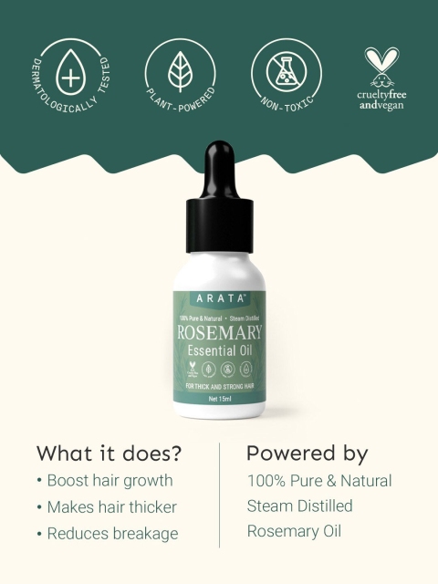 ARATA Rosemary Essential Oil For Thick & Strong Hair - 15ml 4 ARATA Rosemary Essential Oil For Thick & Strong Hair - 15ml