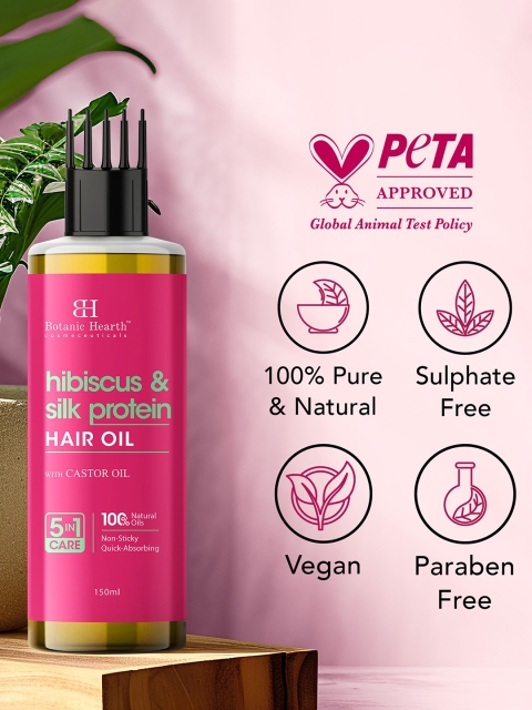 Botanic Hearth Hibiscus Silk Protein Hair Oil -150 ml 2 Botanic Hearth Hibiscus Silk Protein Hair Oil -150 ml