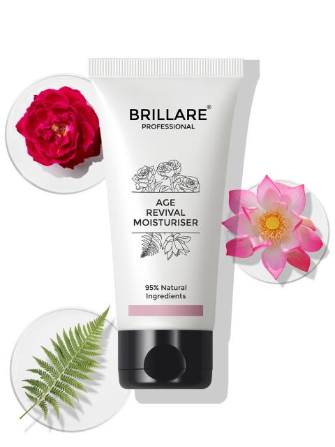 BRILLARE Age Revival Moisturiser for Ageing Skin with Rose Lotus & Tree Fern - 50ml