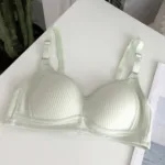Comfortable and Breathable Padded Push Up Bra for Women Green