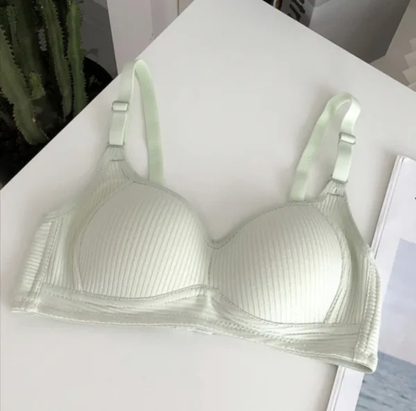 Comfortable and Breathable Padded Push Up Bra for Women Green