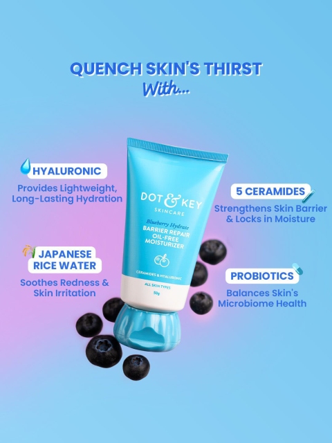 DOT & KEY Blueberry Hydrate Barrier Repair Oil-Free Moisturizer - 50g 3 DOT & KEY Blueberry Hydrate Barrier Repair Oil-Free Moisturizer - 50g