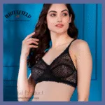 Fancy Lace Bridal Double Layered Non Padded & Non-Wired Seamed Medium Coverage Bra Ful Net Premium Bra