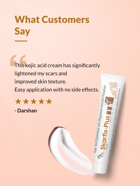 FIXDERMA Skarfix-Plus Hyperpigmentation & Acne Scars Removal Cream with Kojic Acid - 15g 6 FIXDERMA Skarfix-Plus Hyperpigmentation & Acne Scars Removal Cream with Kojic Acid - 15g