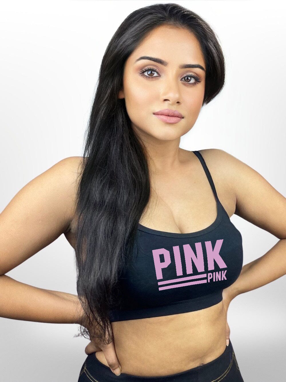Girls Pink Printed Soft Bra 1 Girls Pink Printed Soft Bra