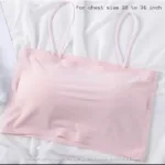 Ice Silk Strap Padded Body Shape Bra For Women Pink