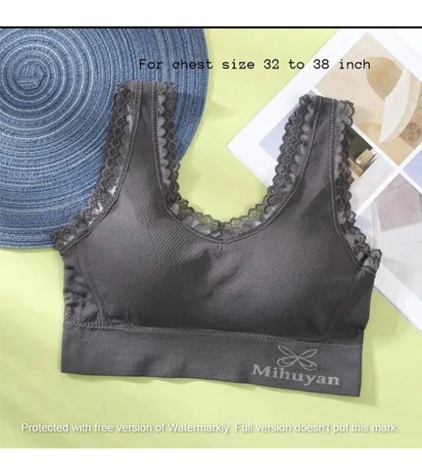 Imported Breathable Push Up Soft Bra for Women Grey