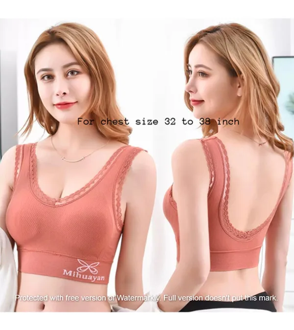 Imported Breathable Push Up Soft Bra for Women Khaki