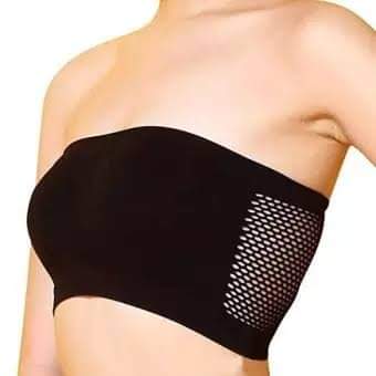 Imported Cotton Strapless Tube Bra For Women -One Piece Black.