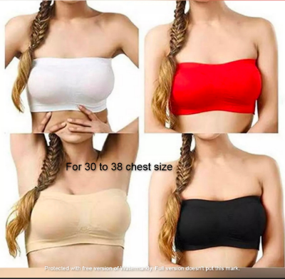 Imported Cotton Strapless Tube Bra For Women -One Piece Multicolor 2 Imported Cotton Strapless Tube Bra For Women -One Piece Multicolor