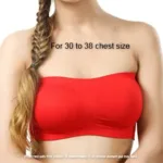 Imported Cotton Strapless Tube Bra For Women -One Piece Red