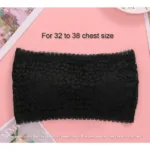 Imported Padded Push Up Lace Tube Strapless Bra For Women - One Piece Black