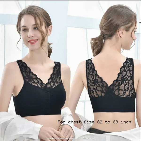Imported Soft Breathable Push Up Women Bra Black