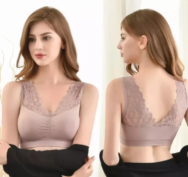 Imported Soft Breathable Push Up Women Bra Pink