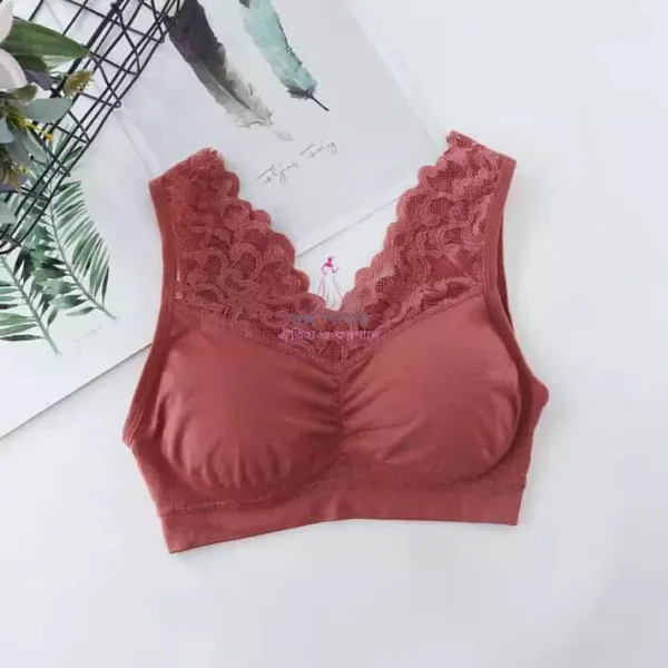 Imported Soft Breathable Push Up Women Bra Redish