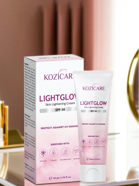 KOZICARE LightGlow Skin Whitening & Brightening Gel With SPF 50 Protection - 50 g