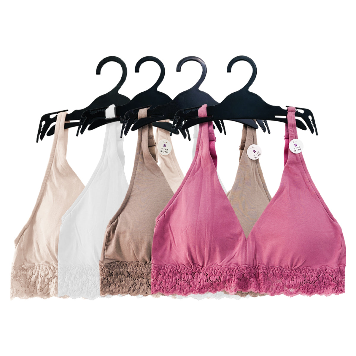 Ladies Cotton Stretch Lace Padded Triangle Bra 1 Ladies Cotton Stretch Lace Padded Triangle Bra